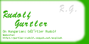 rudolf gurtler business card